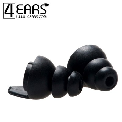  4EARS Extra Large Ear Tips Zwart (uitverkocht)