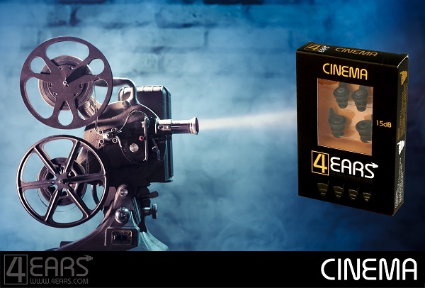 4EARS CINEMA Oordoppen Bioscoop Oordopjes Film kijken Gehoorbescherming Popcorntime Lawaai Vermoeidheid