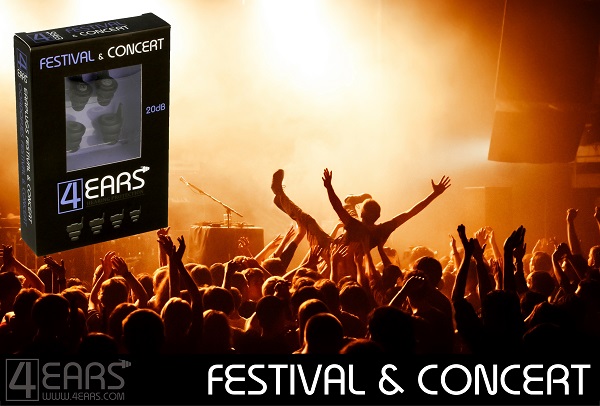 4EARS Oordoppen Festival Oordopjes Concert Gehoorbescherming Muziek Evenement